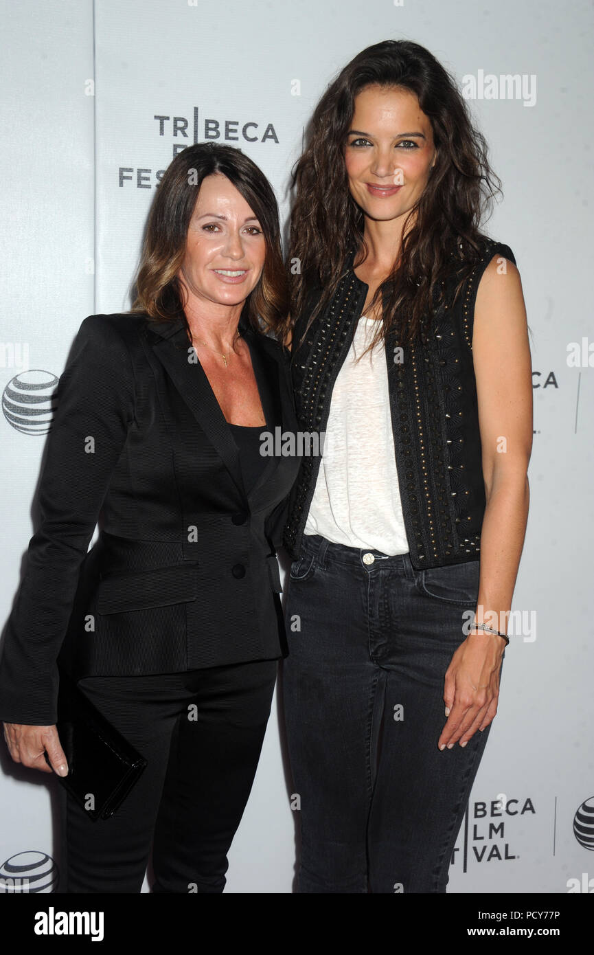 NEW YORK, NY - APRIL 17: Nadia Comaneci and Katie Holmes attend the