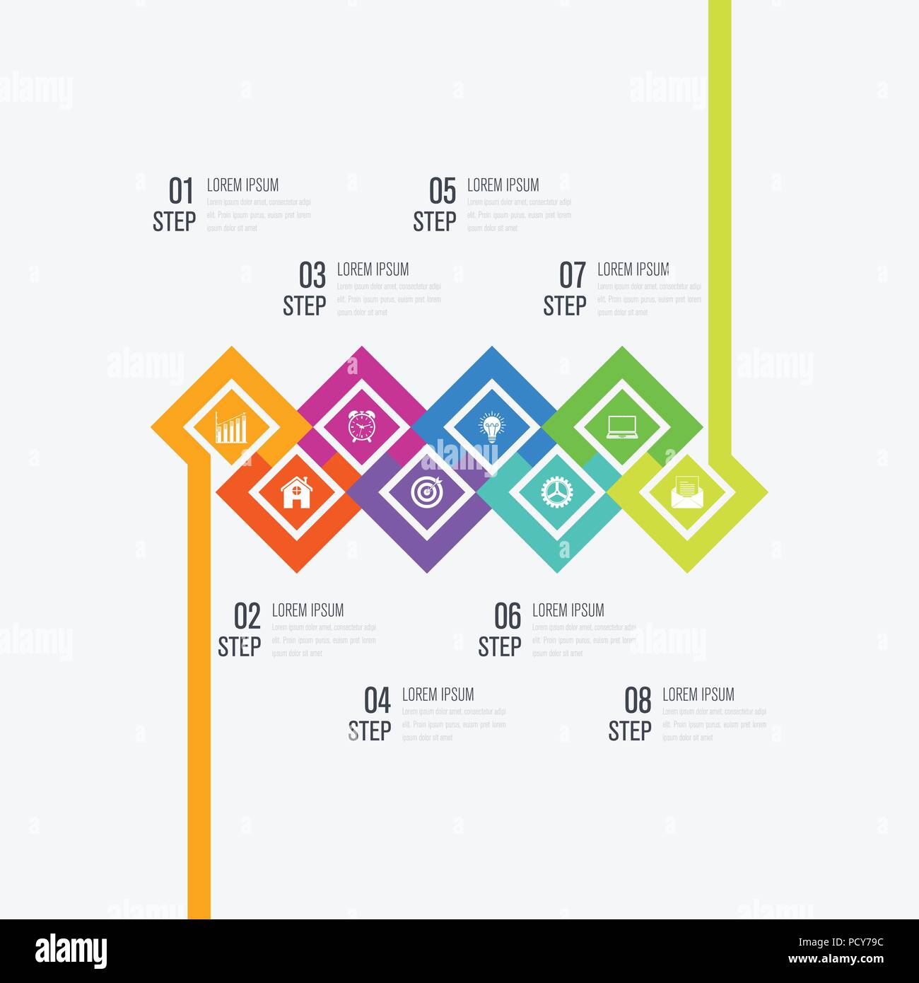 Vector illustration infographics 8 options Stock Vector Image & Art - Alamy