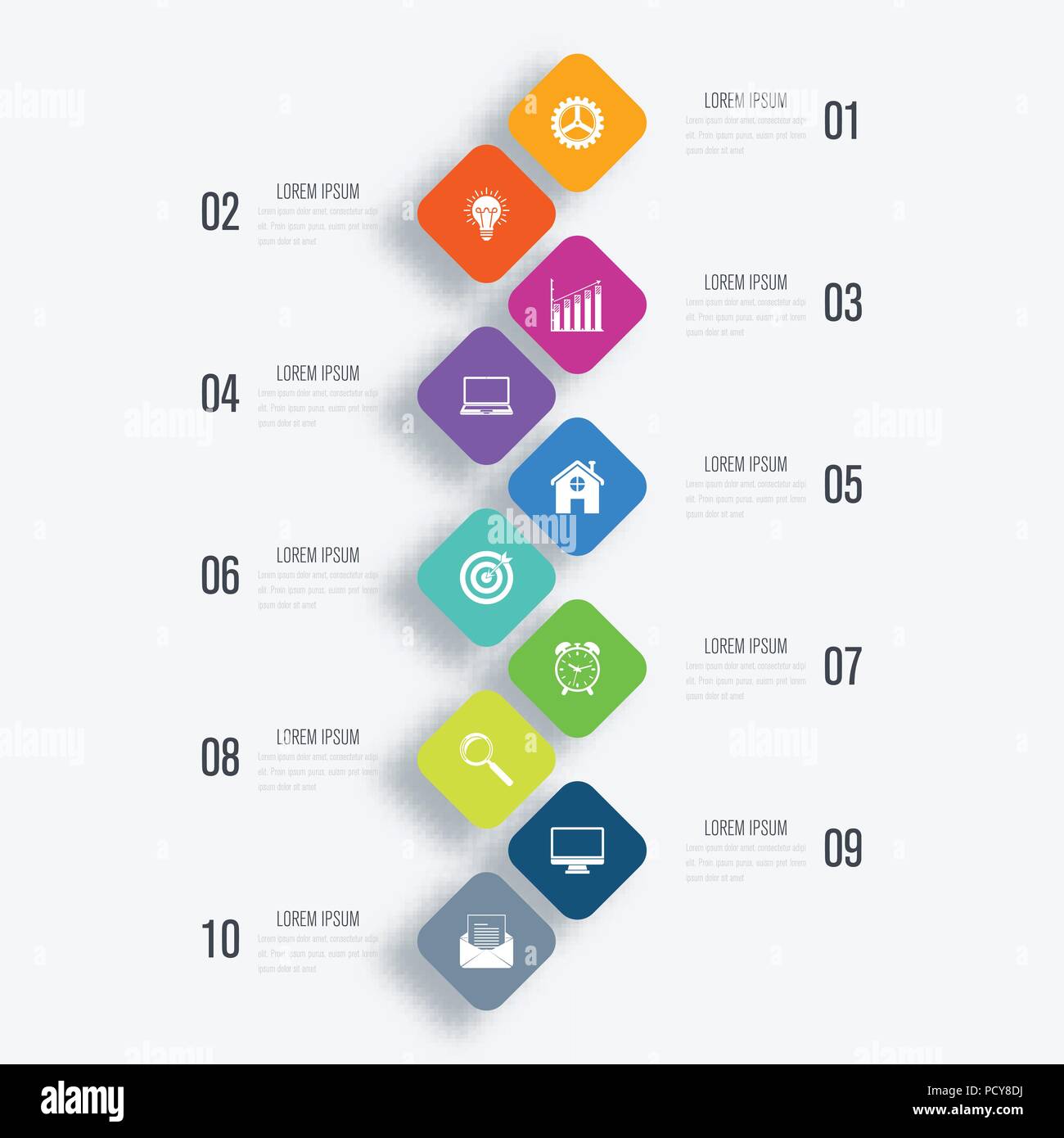 Vector illustration infographics 10 options Stock Vector Image & Art ...