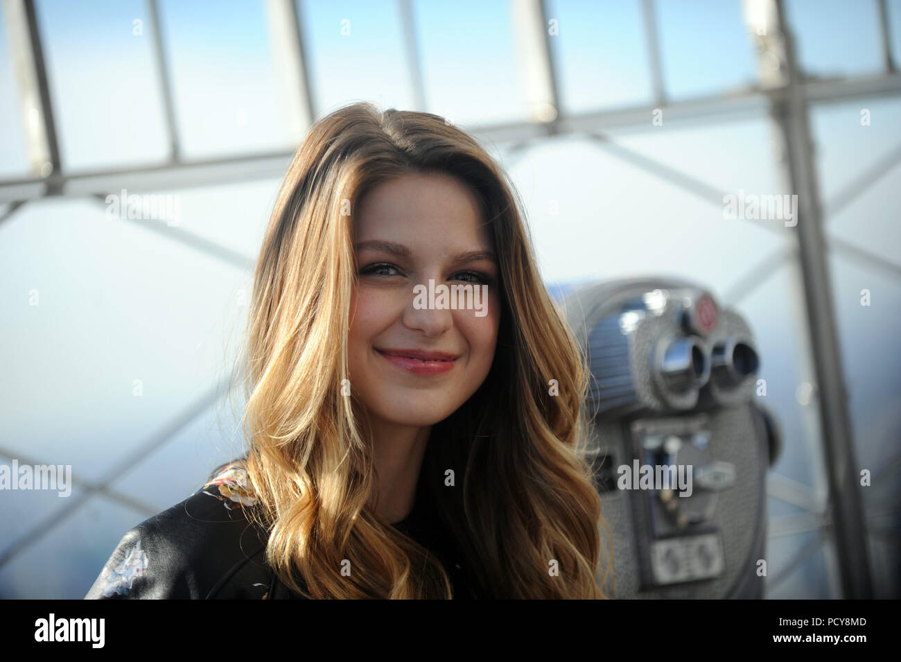 NEW YORK, NY - OCTOBER 26: Melissa Benoist 'Supergirl' Visits at The Empire  State Building on October 26, 2015 in New York City. People: Melissa  Benoist Stock Photo - Alamy