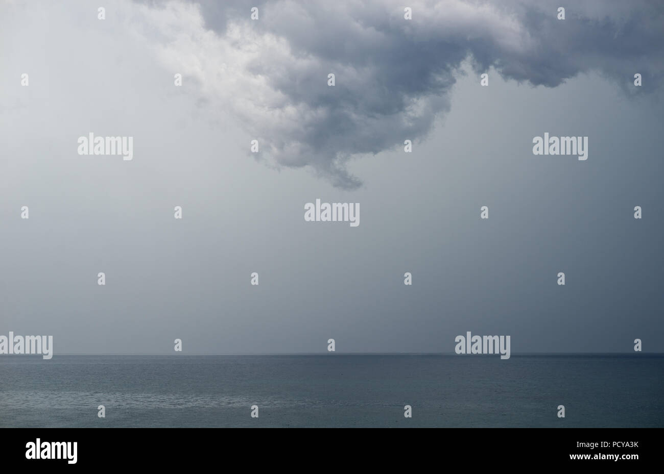Stormy grey sky over sea Stock Photo - Alamy