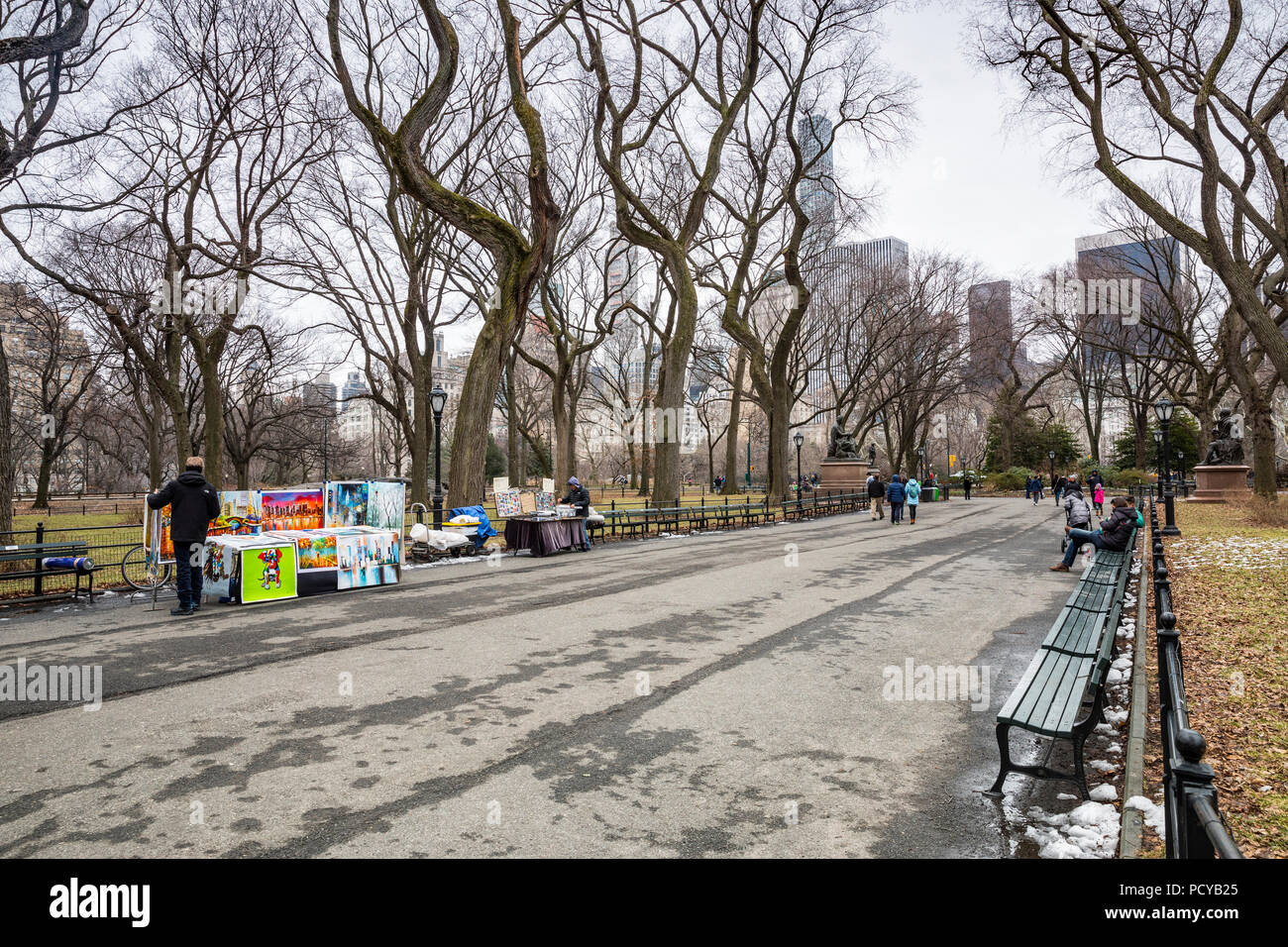 New York Central Park in early spring Stock Photo