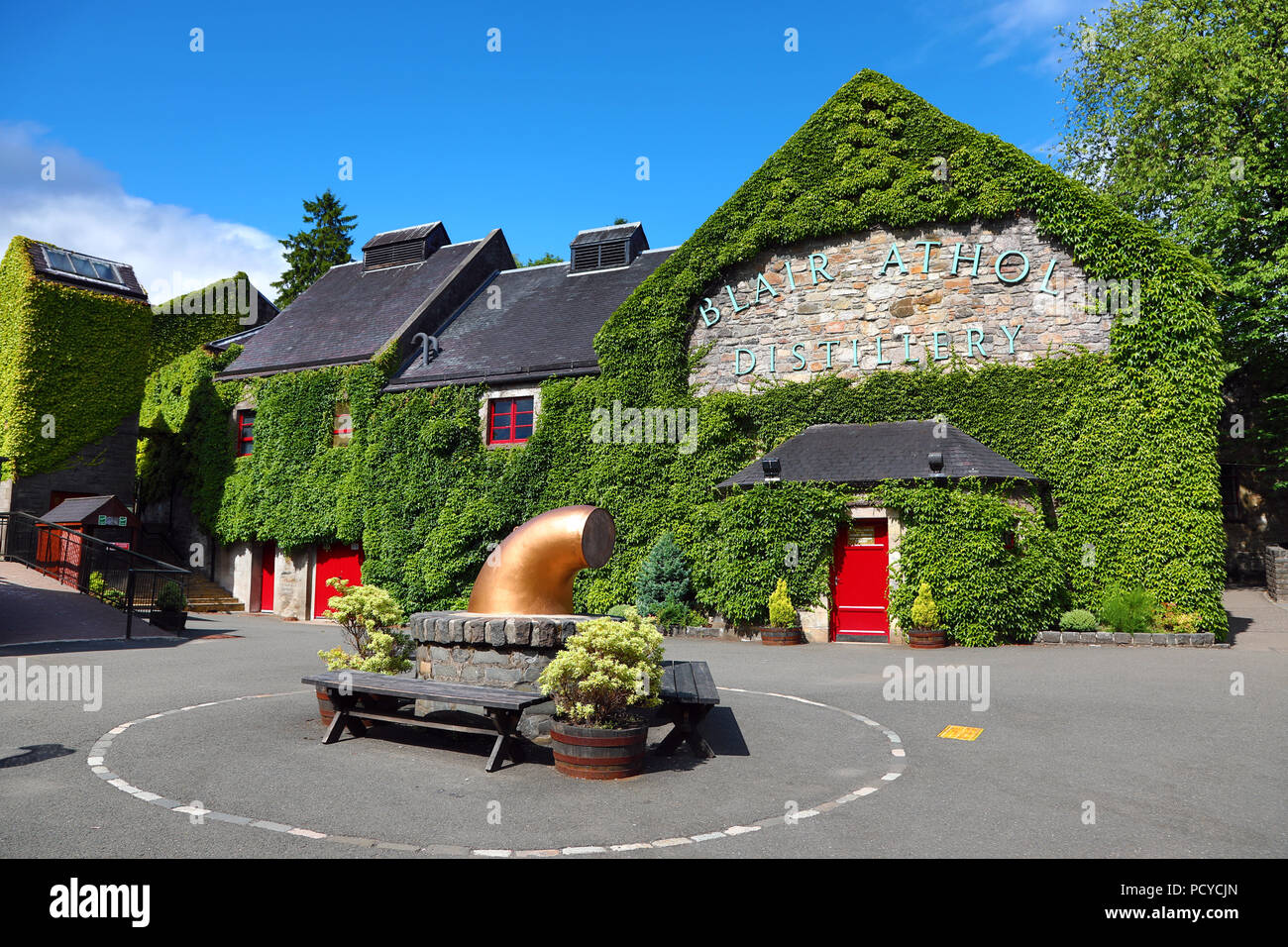 Blair Athol whisky distillery in Pitlochry, Perthshire, Scotland Stock