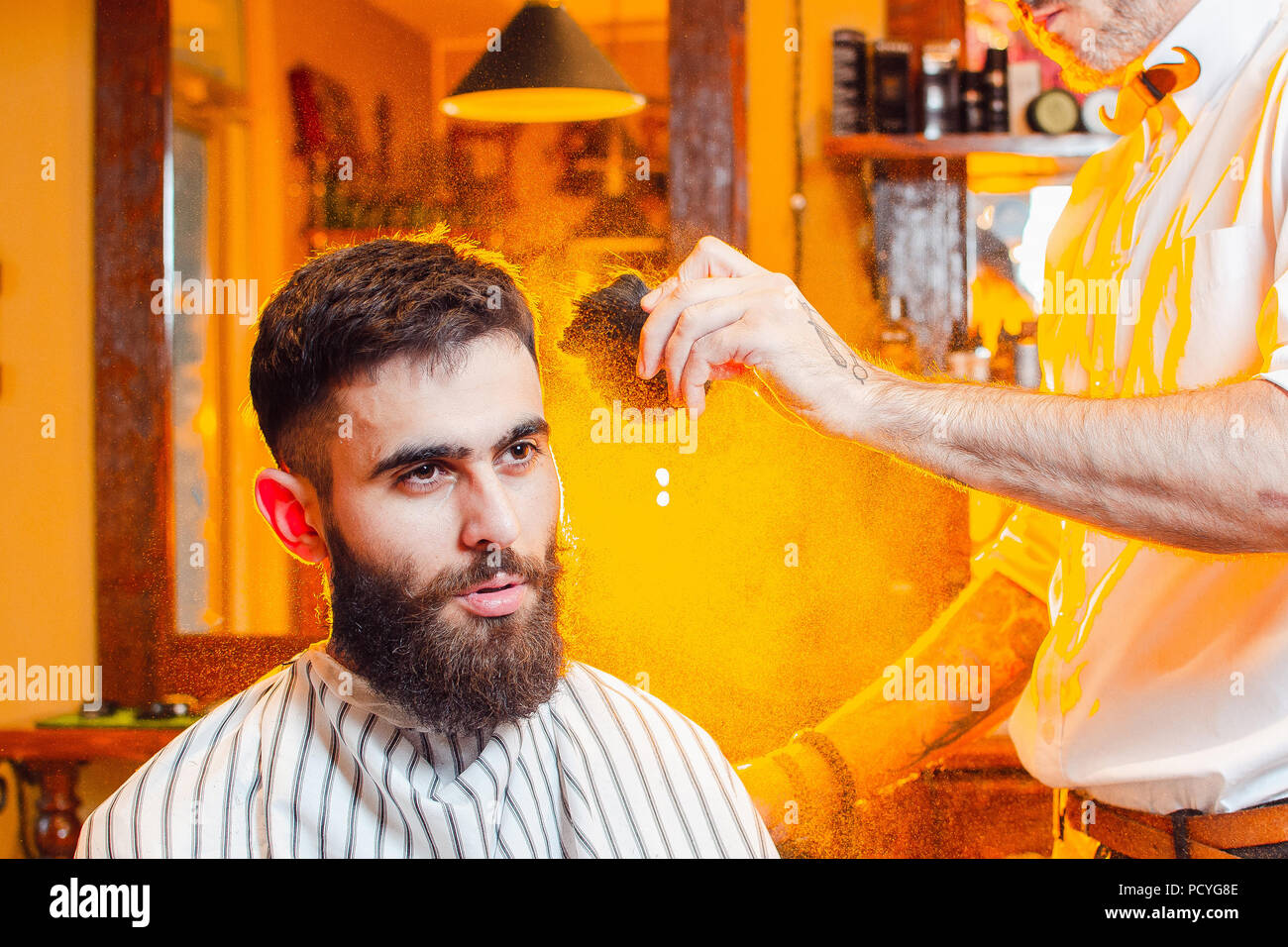 Cutting mens scalp hair hires stock photography and images Alamy