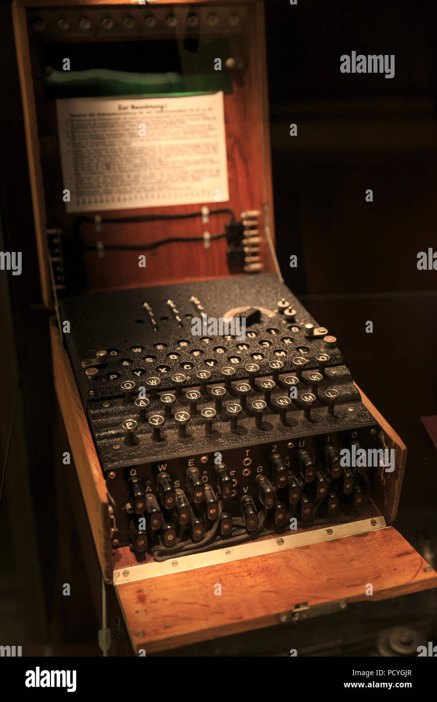 An Enigma Machine At Bletchley Park The Home Of The Now Famous Codebreakers Of The Government Code And Cypher School The Forerunner Of Gchq Stock Photo Alamy