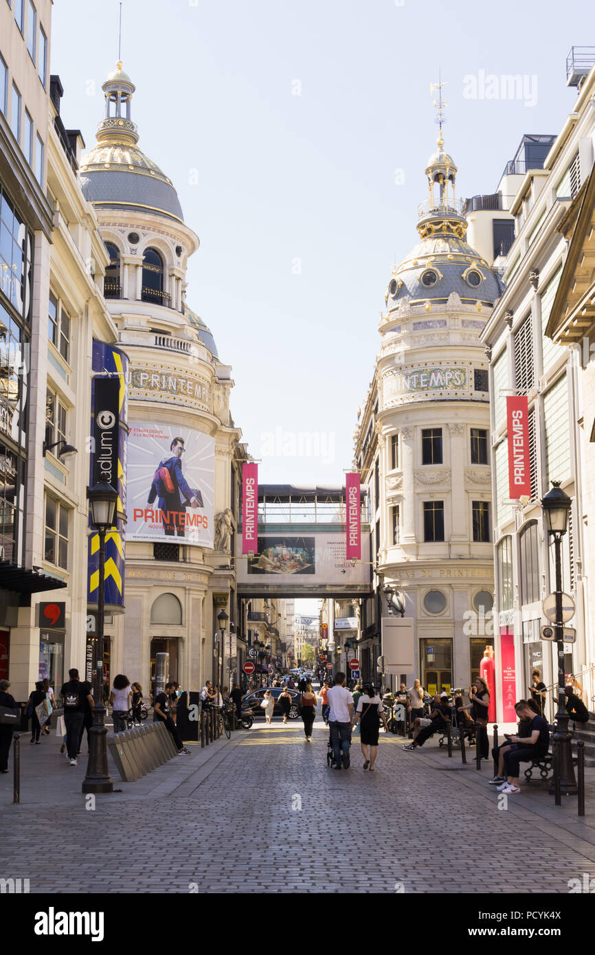 Printemps Paris - Printemps department store in the 9th arrondissement in Paris, France, Europe. Stock Photo