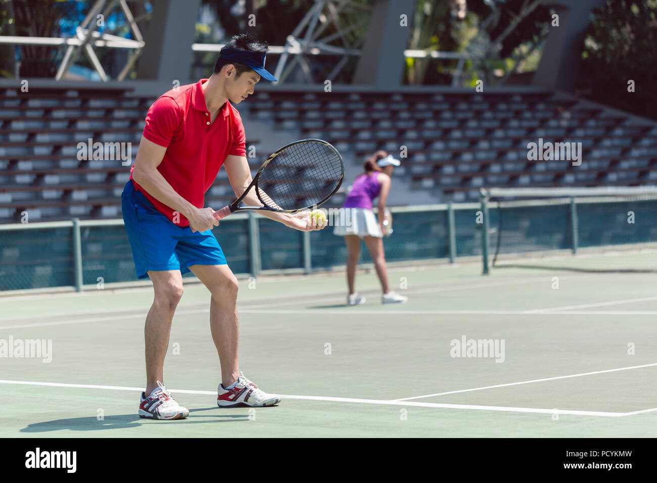 Asian male tennis player hi-res stock photography and images - Alamy