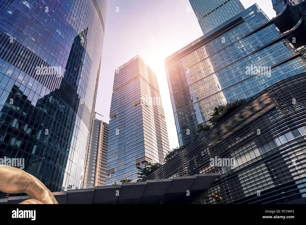 Architecture of Guangzhou Commercial Circle in Guangdong Province Stock Photo