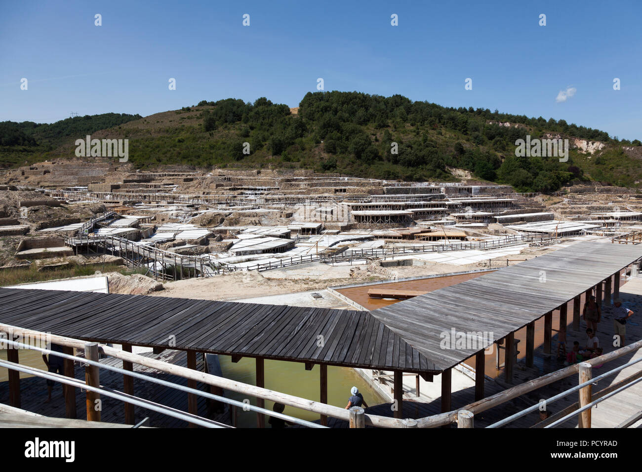 Ancient salt pans in Añana, Basque Country, Spain Stock Photo