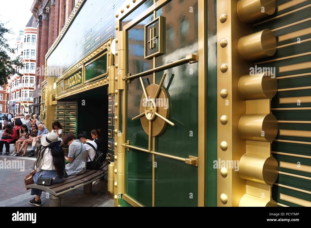 Harrods in Knightsbridge gets a temporary store frontage depicting