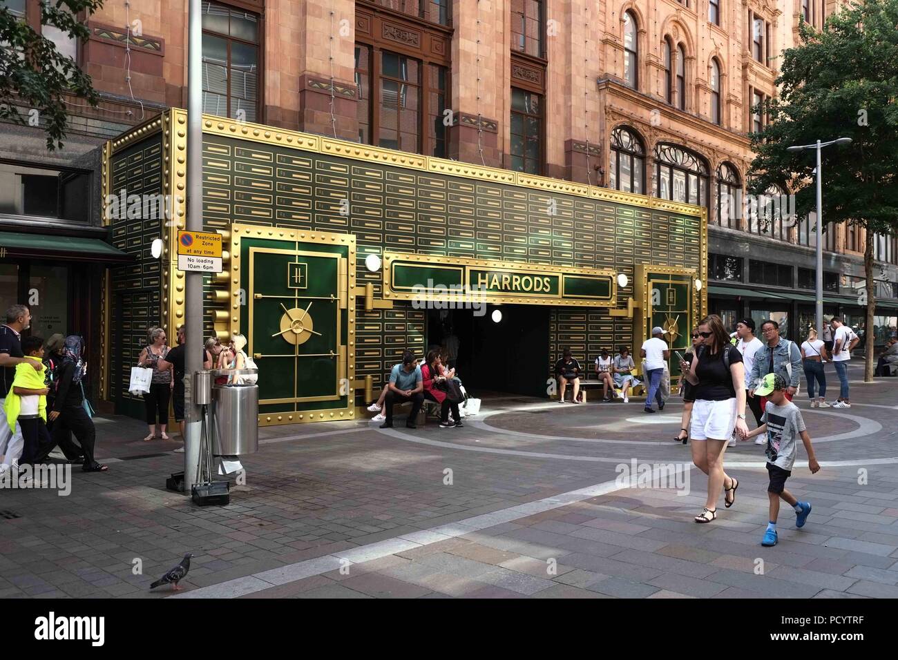 Harrods in Knightsbridge gets a temporary store frontage depicting a