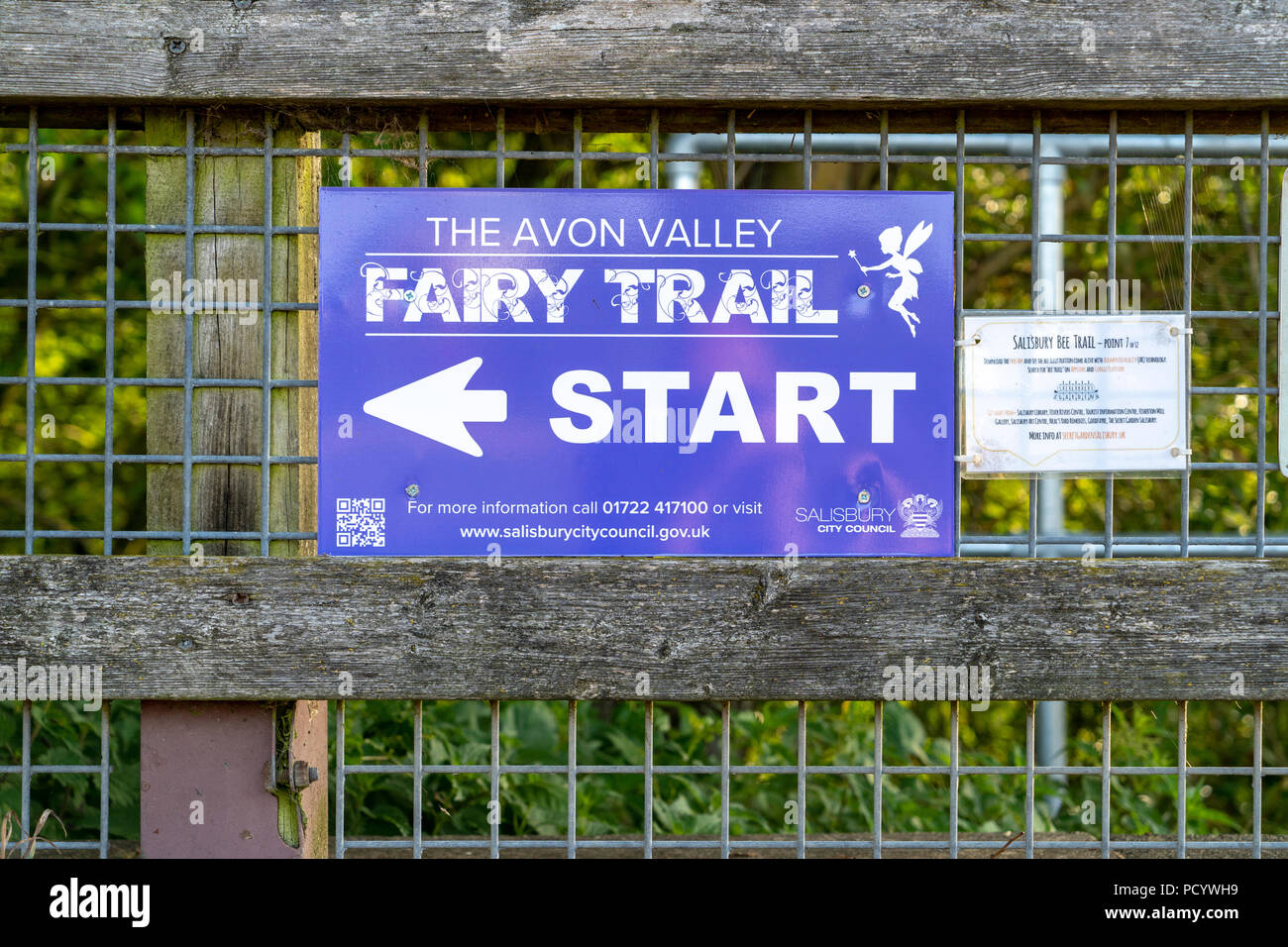 Avon Valley Fairy trail start sign Stock Photo