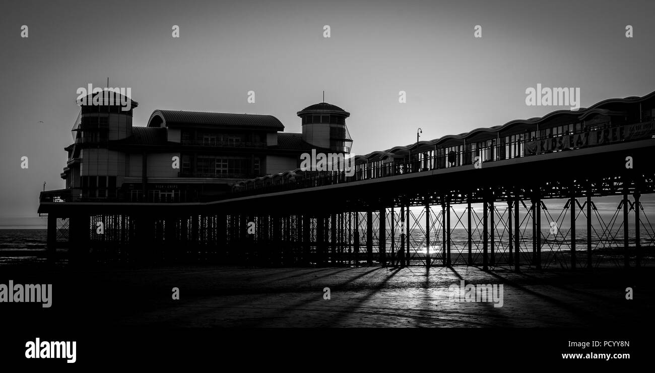 The Grand Pier, Weston Super Mare, taken at sunset Stock Photo