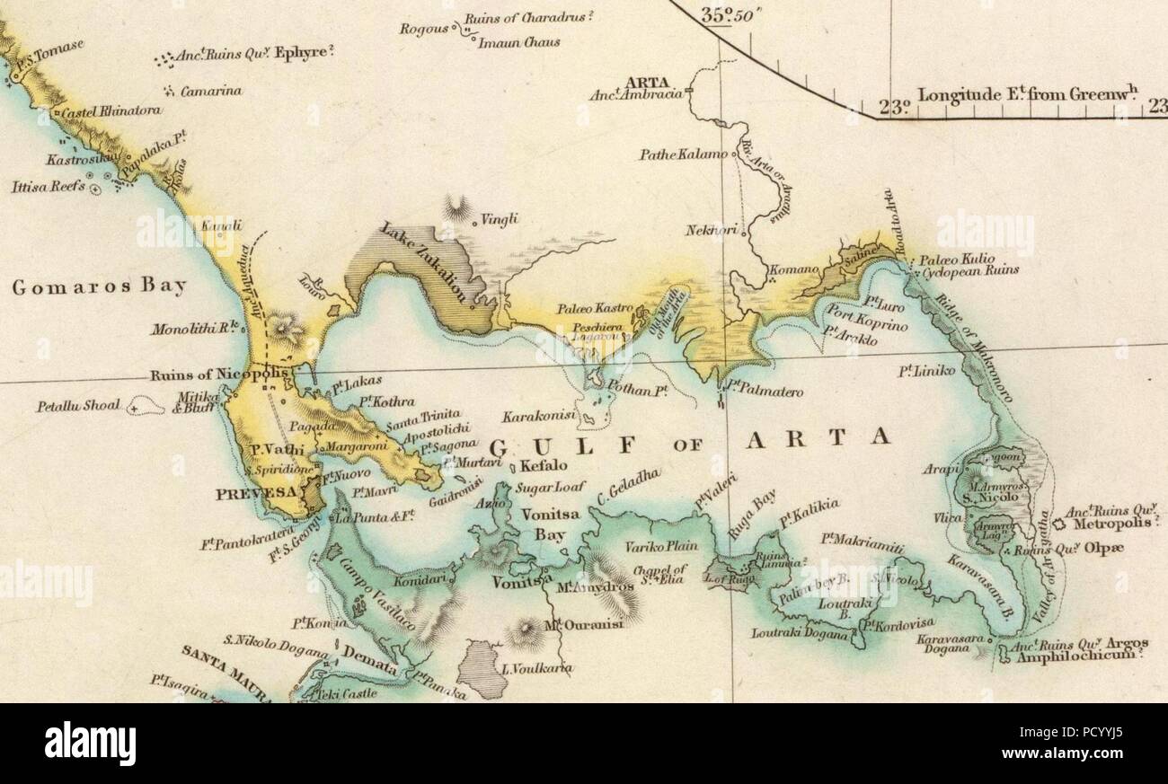 Ambracian Gulf, Arrowsmith John, 1844. Stock Photo