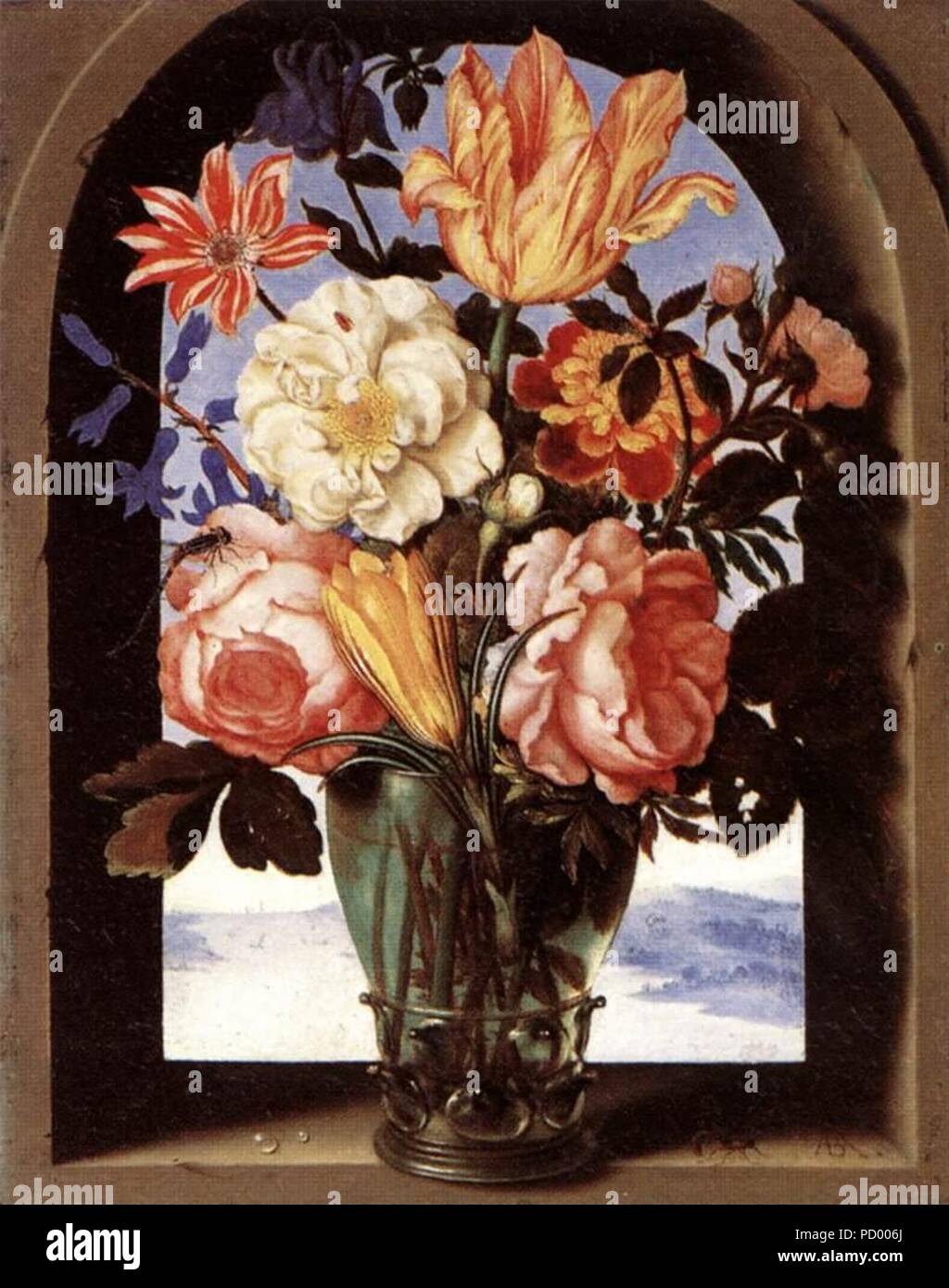 Ambrosius Bosschaert (I) - Bouquet of Flowers - Stock Photo
