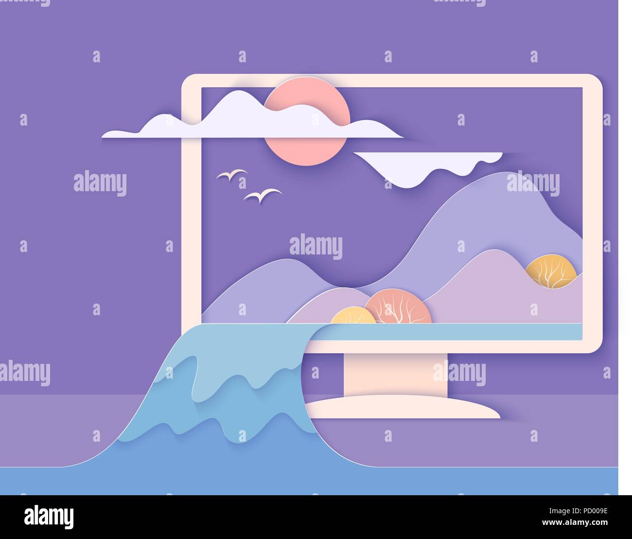Cartoon computer hi-res stock photography and images - Alamy