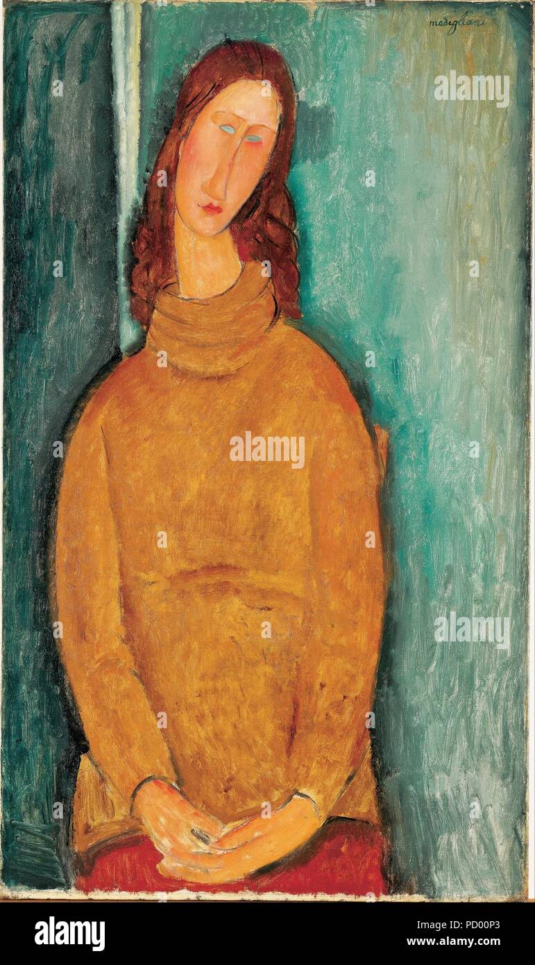 Amedeo Modigliani - Portrait of Jeanne Hébuterne - Stock Photo