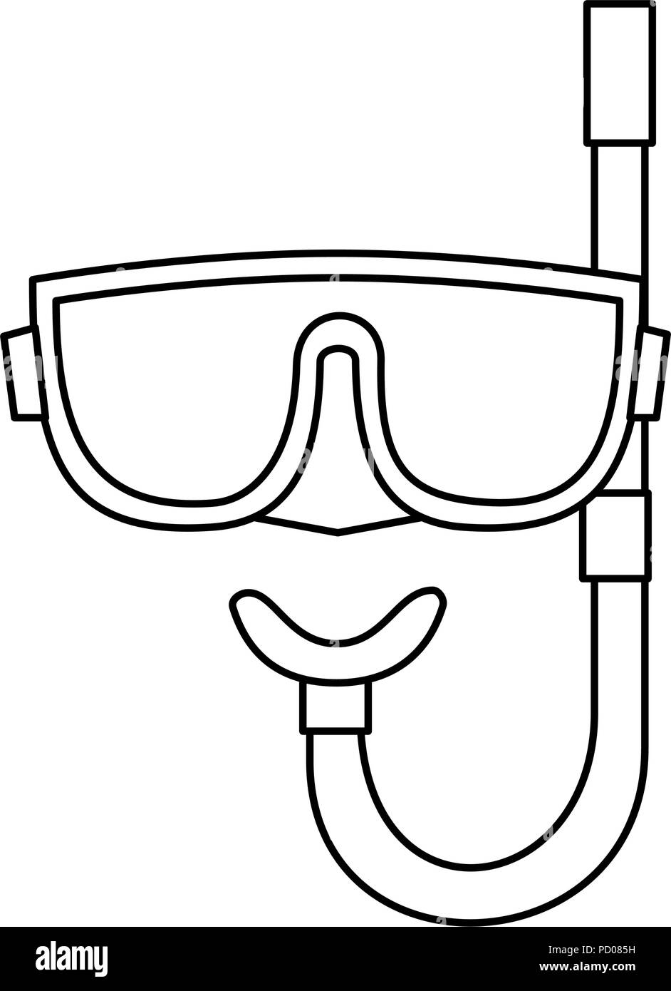 snorkel mask isolated icon vector illustration design Stock Vector