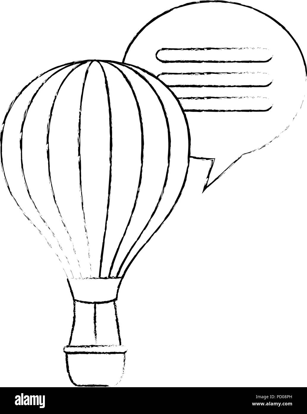 Helium hot air balloon Black and White Stock Photos & Images Alamy