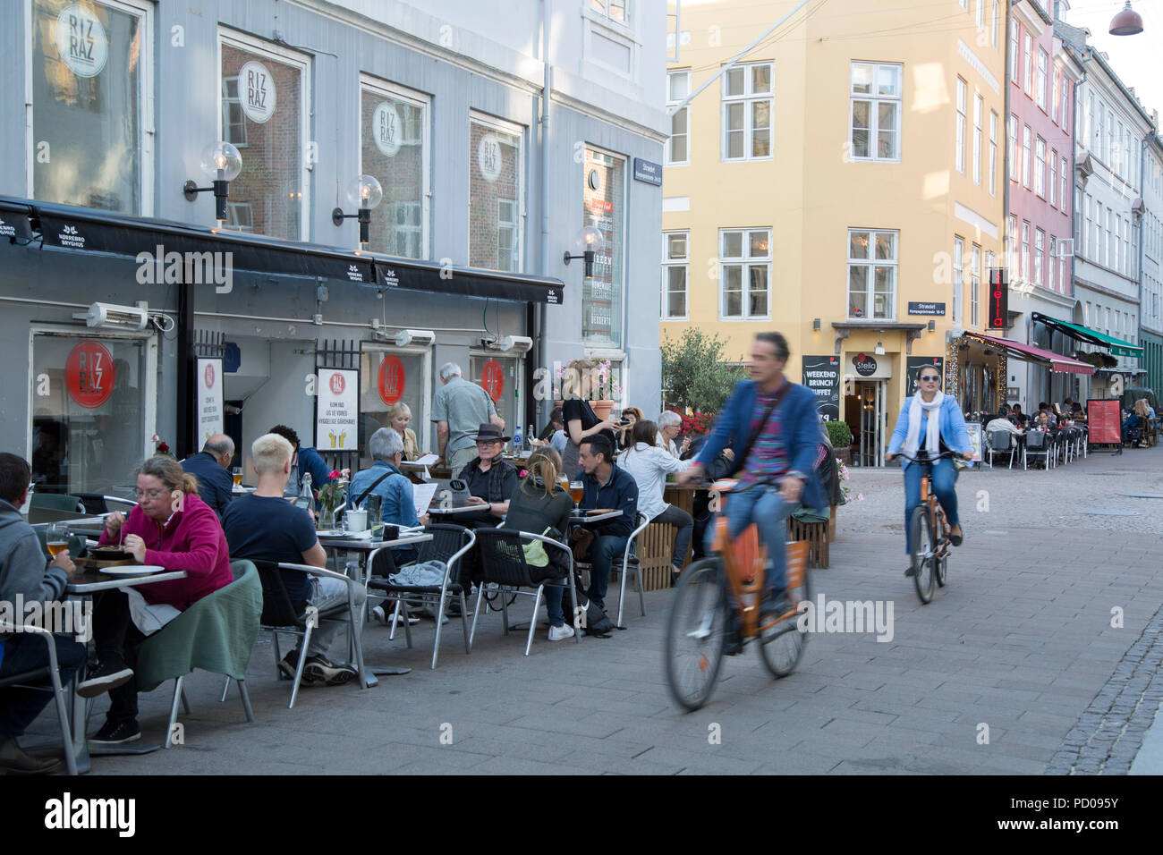 Riz Raz Restaurant, Kompagnistraede Street, Copenhagen; Denmark Stock ...