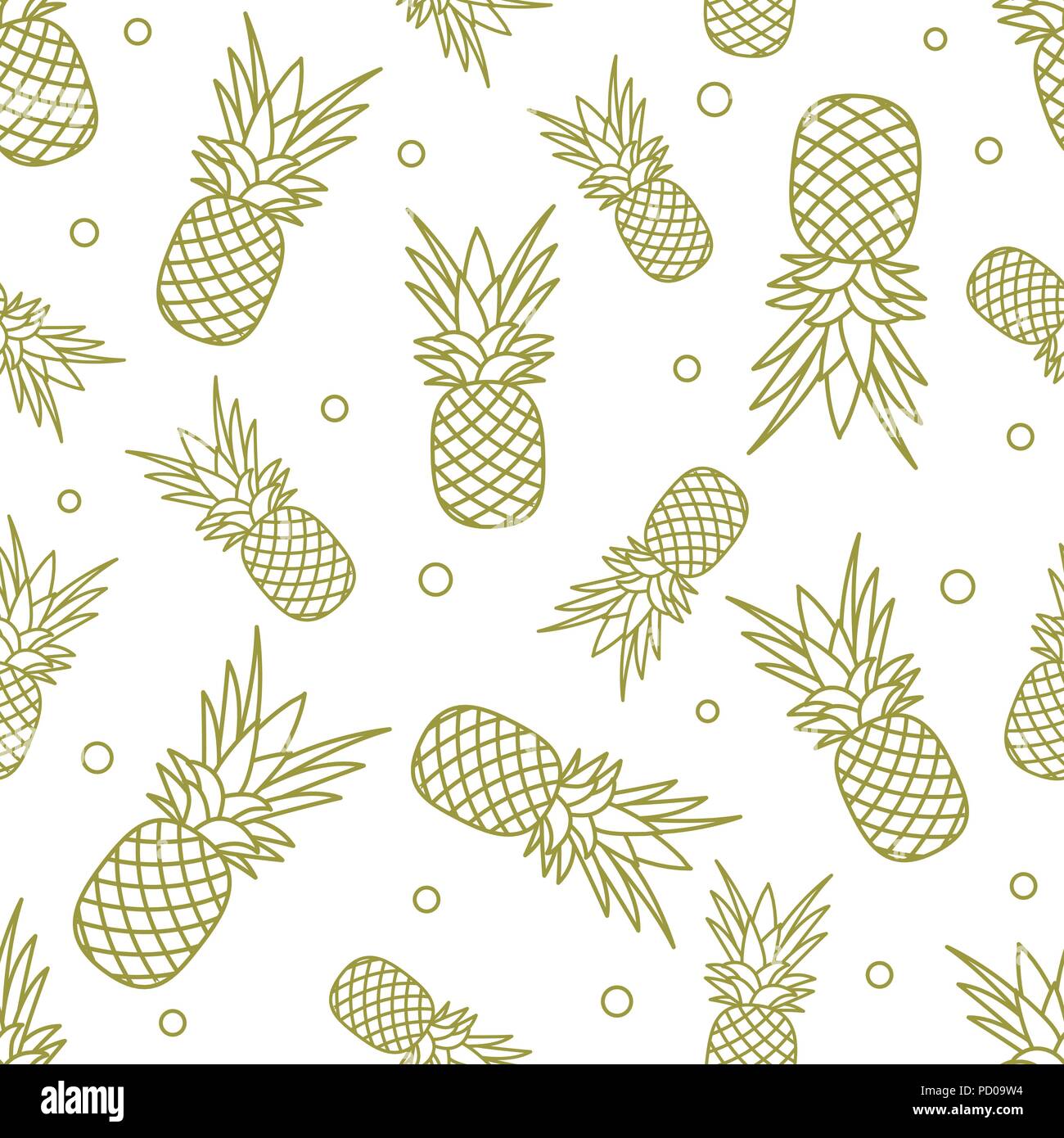 Seamless pattern with pineapples. Tropical fruit. Summer background ...
