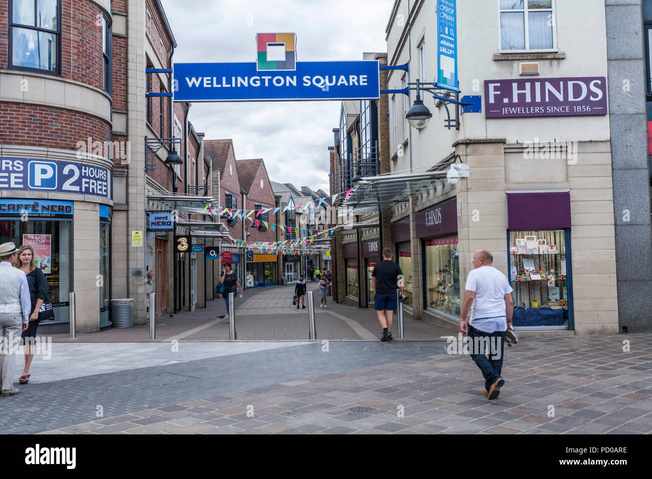 Wellington Square shopping precinct in Stockton-on-Tees, England, UK Stock Photo