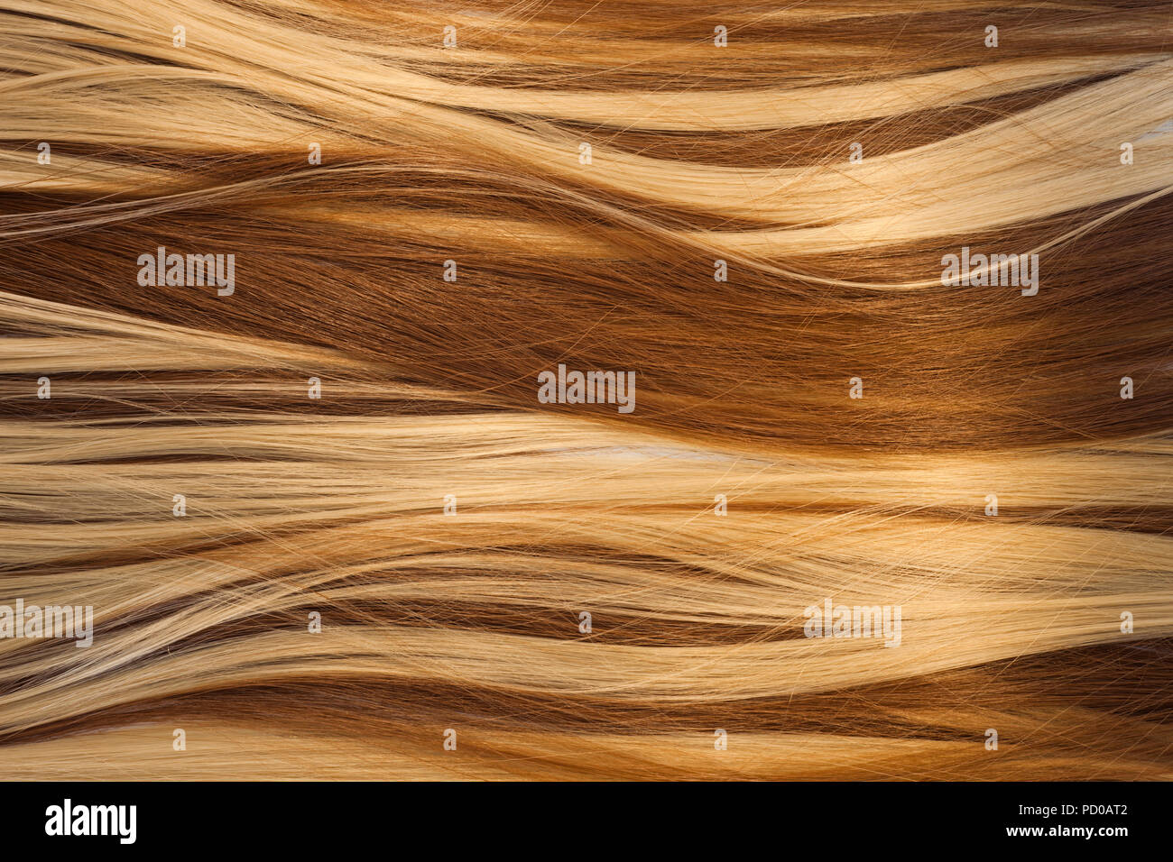 blond and brown hair texture Stock Photo