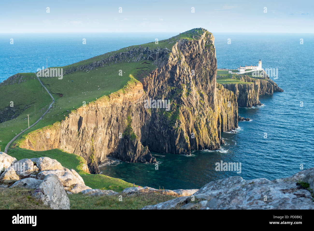 Neist Point Lighthouse, Isle of Skye, Scotland, UK Stock Photo