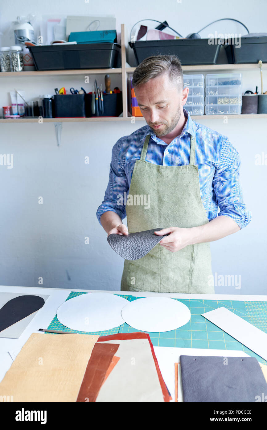 Small business in workshop Stock Photo