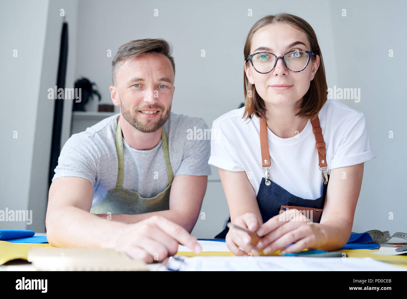 Tailors in workshop Stock Photo