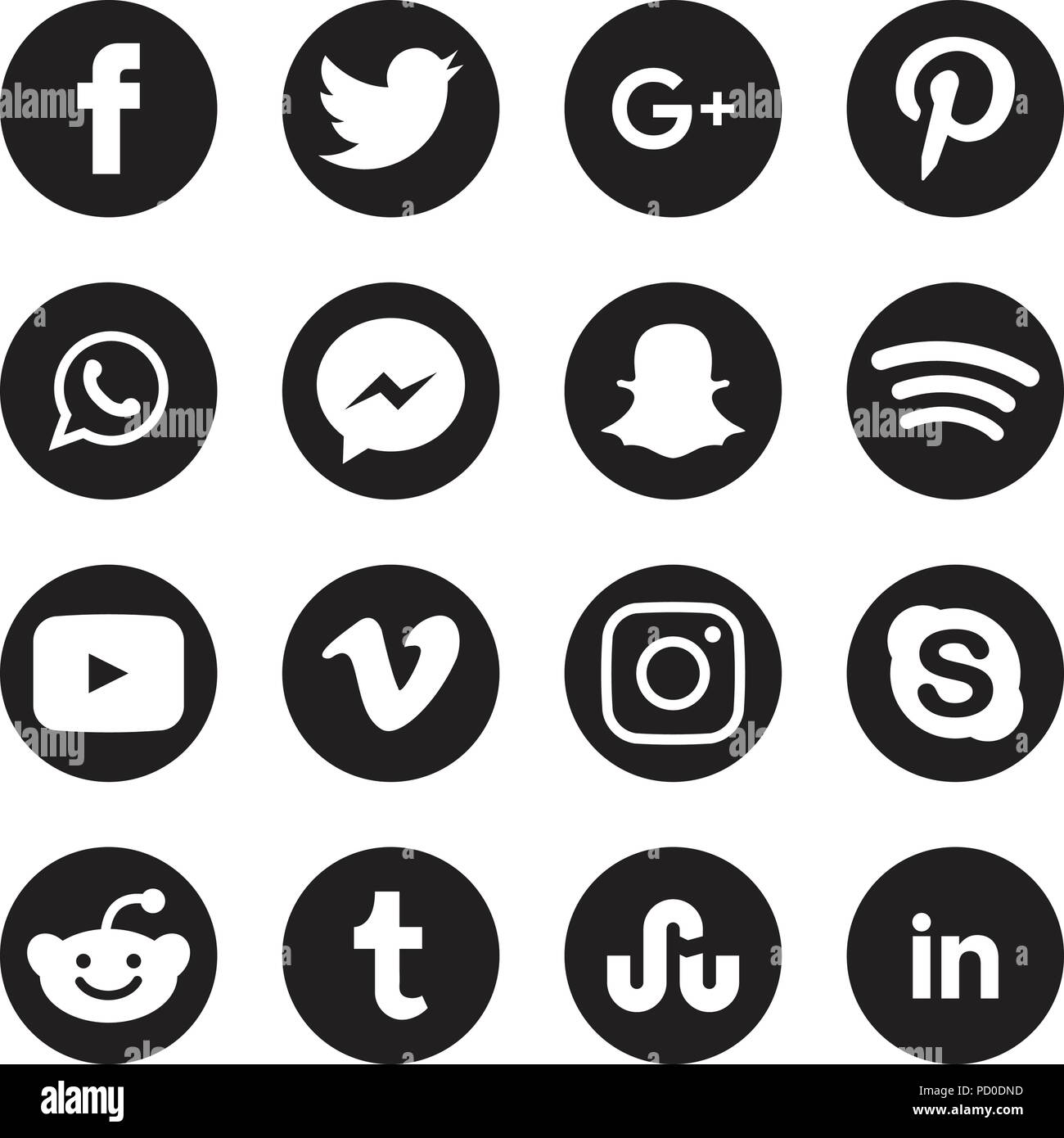 Social media icons Stock Vector Image & Art - Alamy