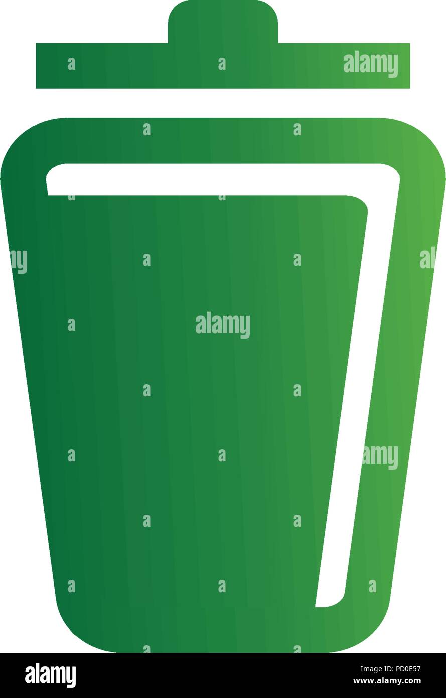 Illustration of trash bin logo design template vector Stock Vector