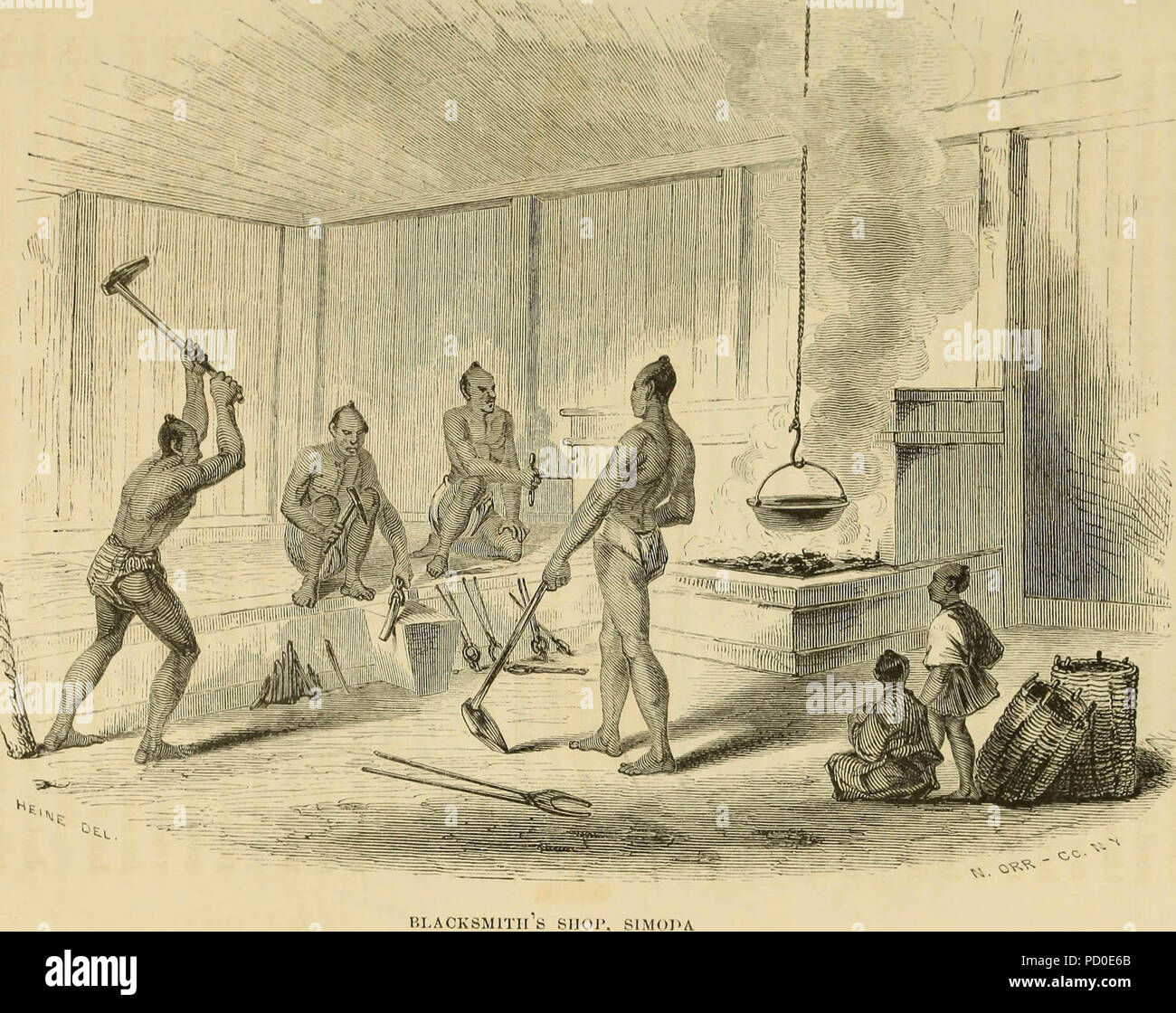 'Narrative of the expedition of an American squadron to the China seas and Japan' (1857) Stock Photo