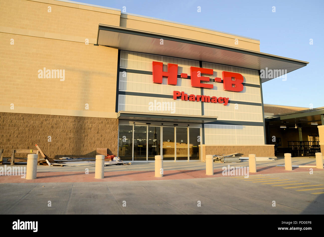 "Pharmacy" section of a new HEB grocery store in College Station, Texas