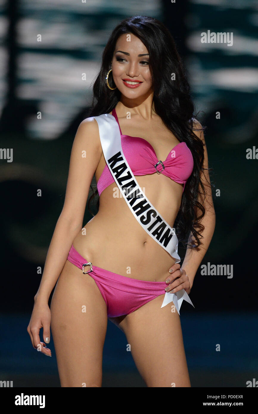 MIAMI, FL - JANUARY 21: Miss Kazakhstan Aiday Issayeva 2014