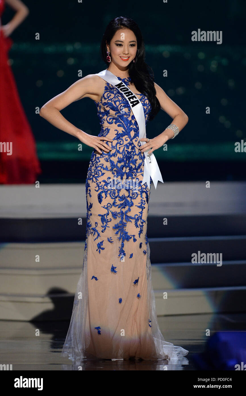 MIAMI, FL - JANUARY 21: Miss Korea Ye Bin Yoo competes in the The 63rd  Annual Miss Universe Preliminary Competition and National Costume Show,  held at the U.S. Century Bank Arena at