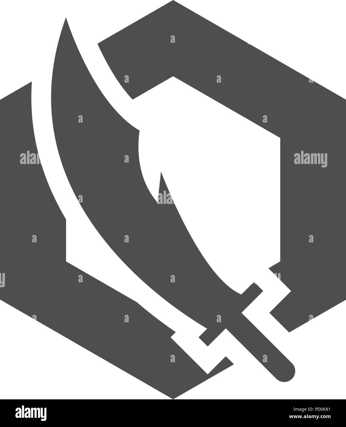 Chinese sword icon vector template Stock Vector Art & Illustration