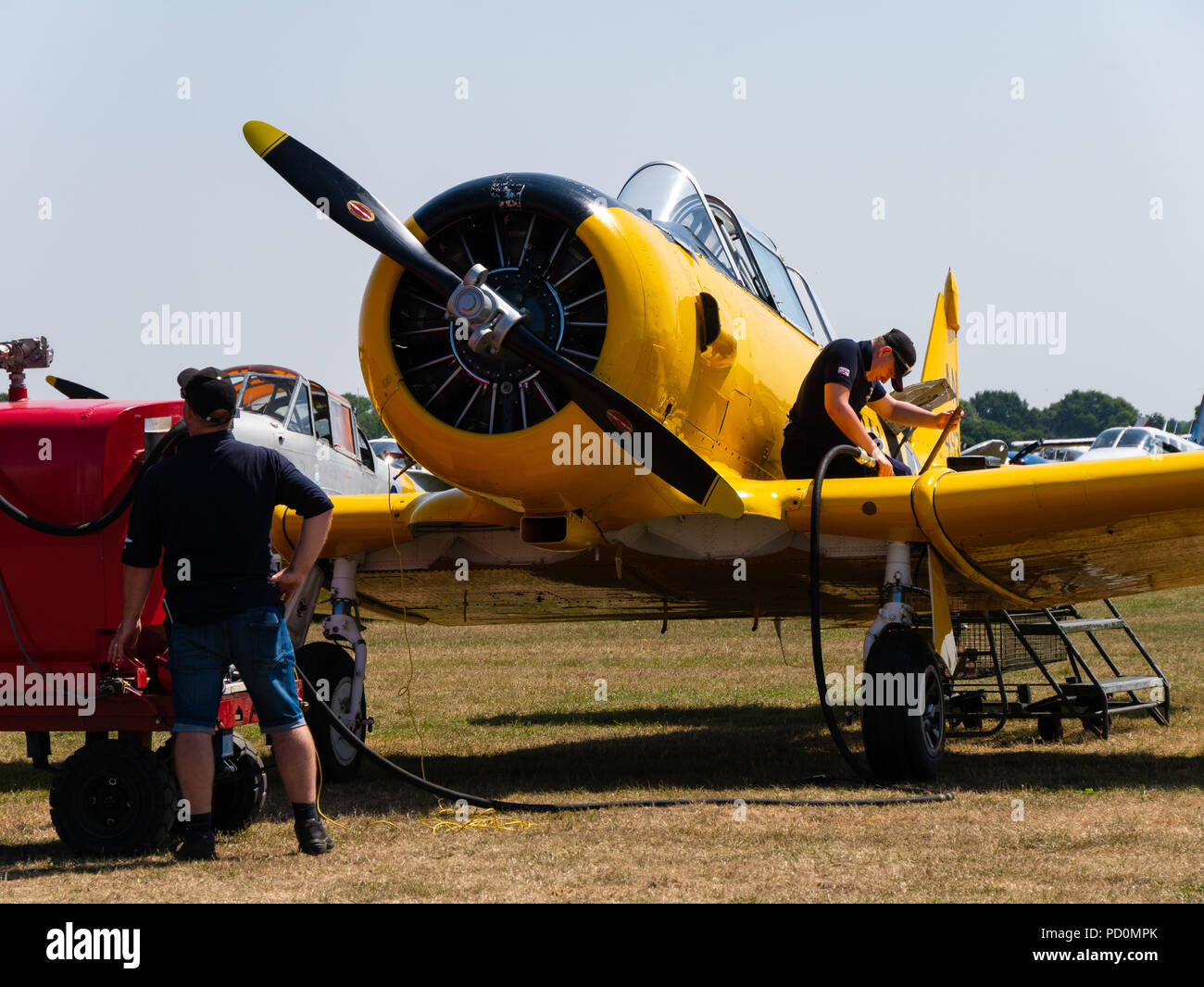 Harvard (T-6 Texan) WWII fighter aircraft Stock Photo