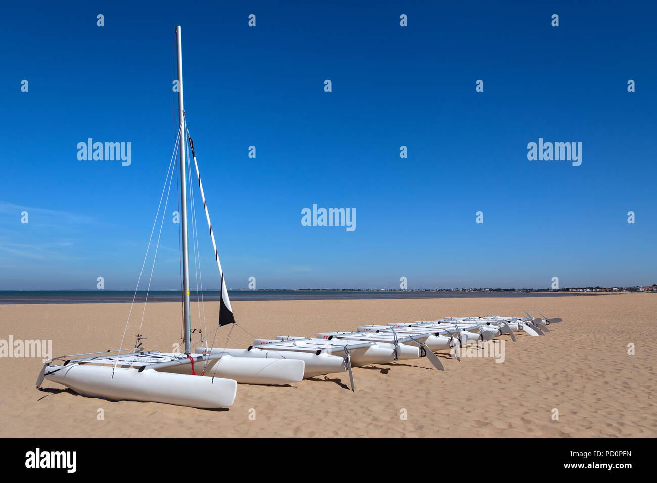 The beach at Chatelaillon Plage near La Rochelle in the Charente-Maritime department of southwest France. Stock Photo