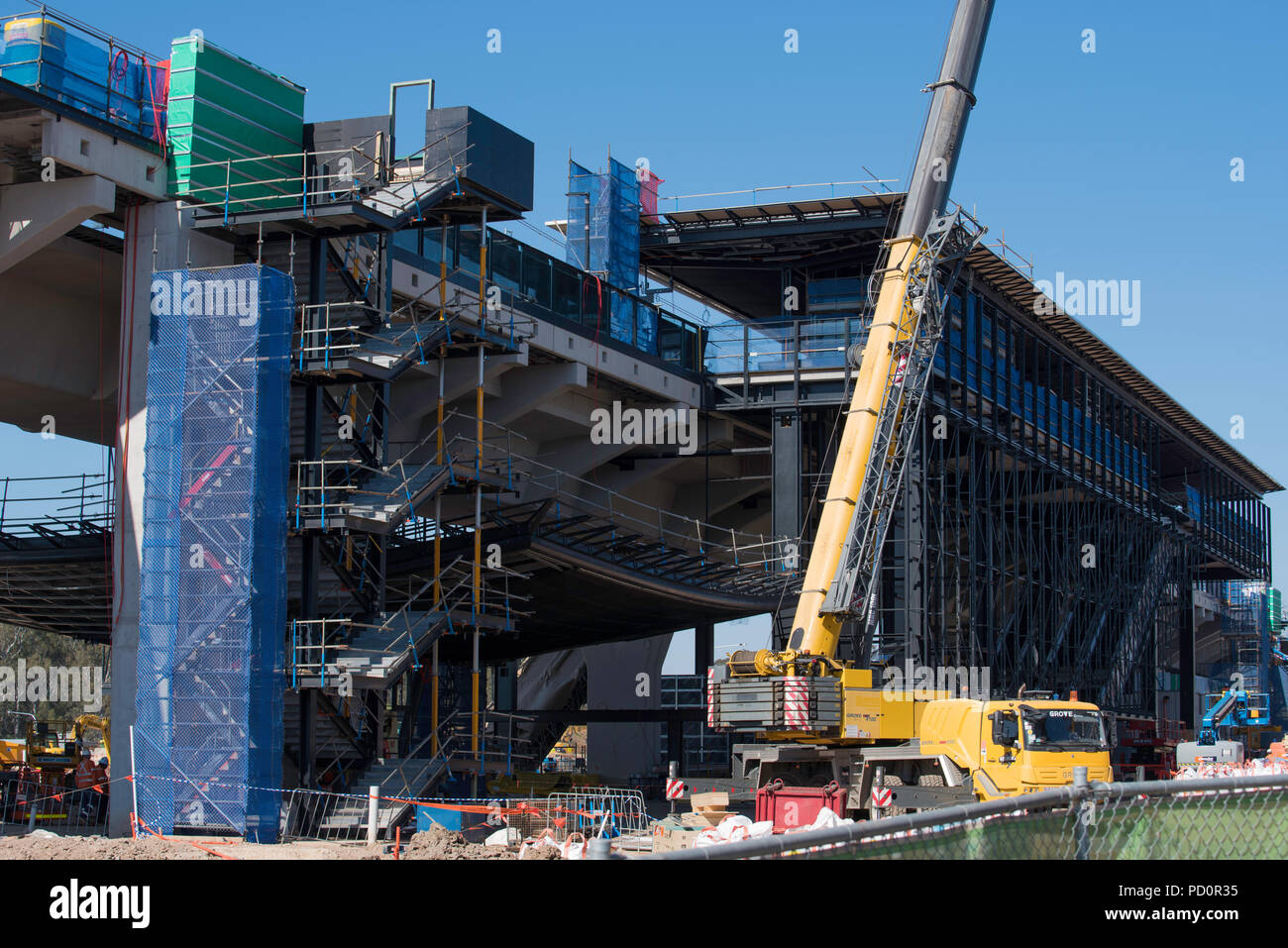 August 2018 Kellyville (Sydney) NSW, Construction of the Sydney Metro