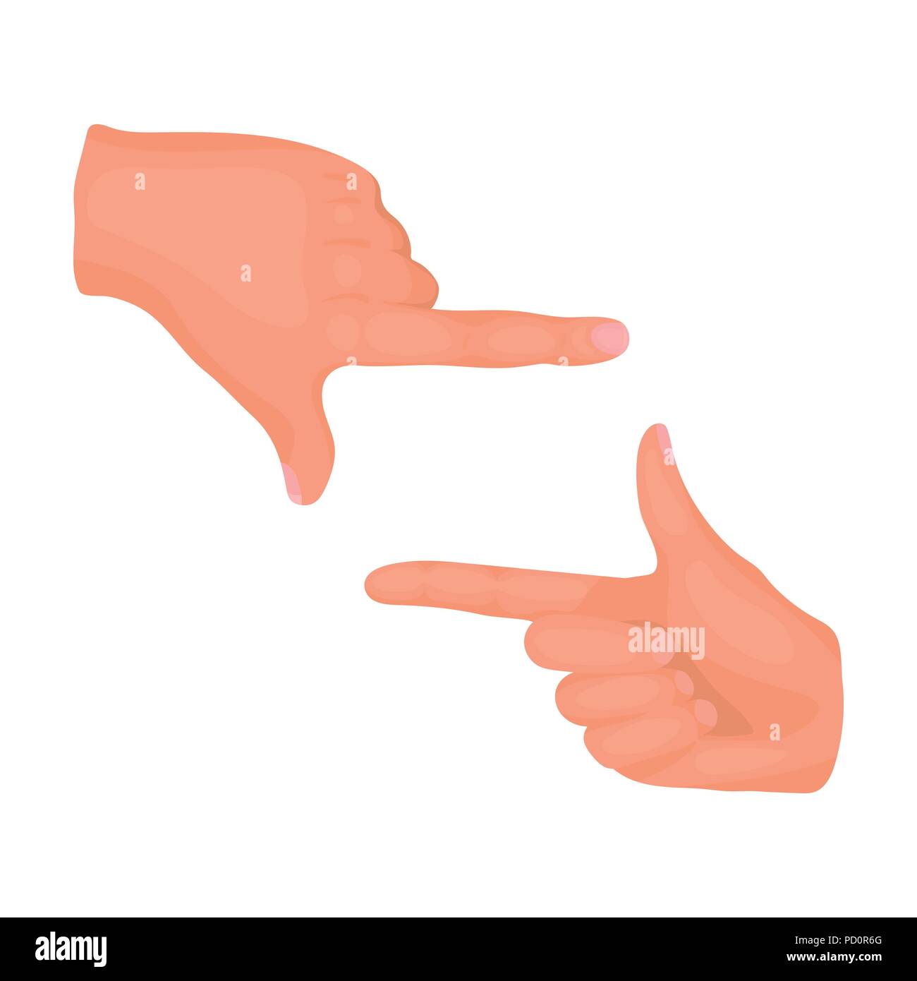 Gesture of the operator.Making movie single icon in cartoon style ...