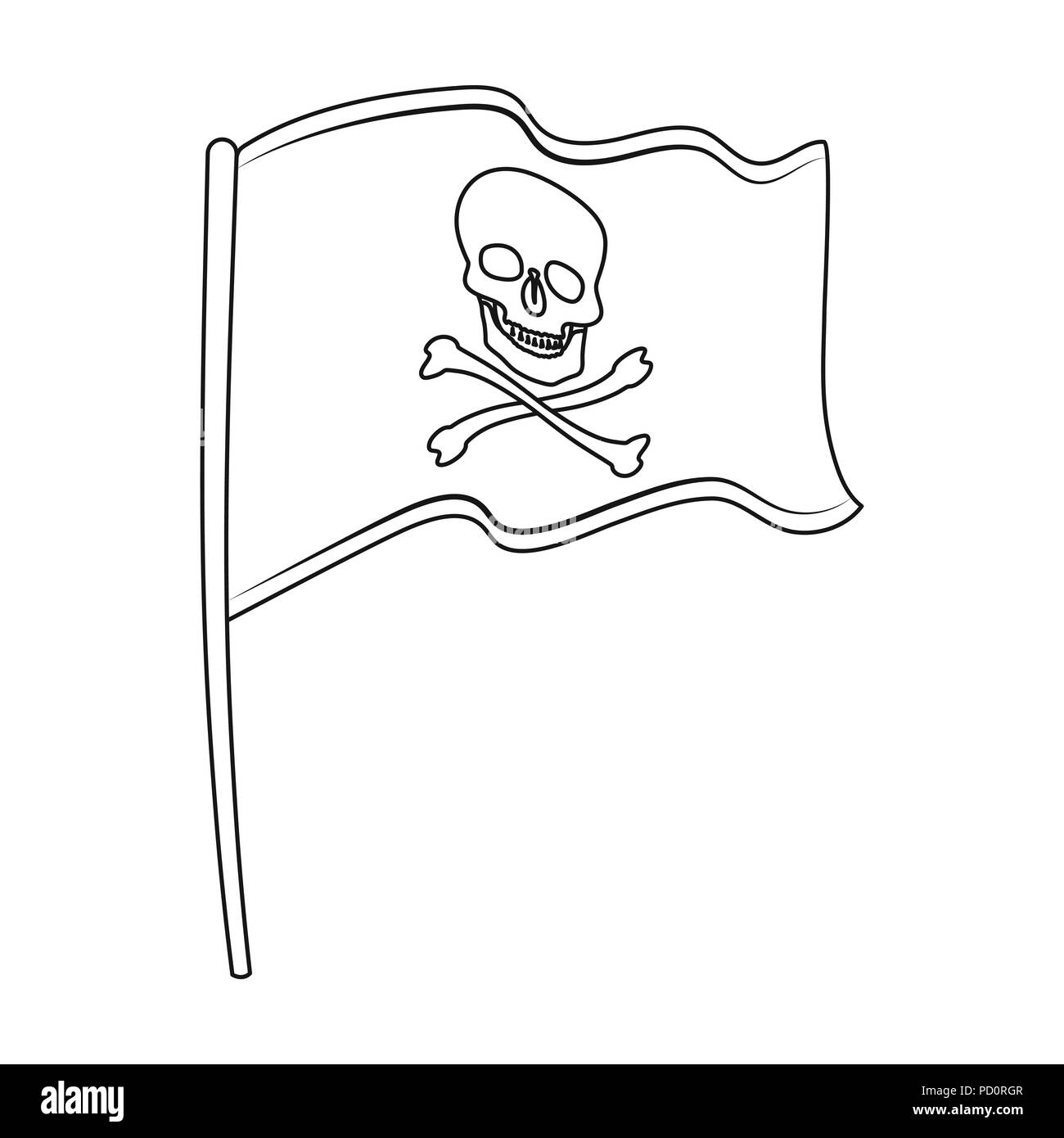 Pirate Flag Clipart Black And White