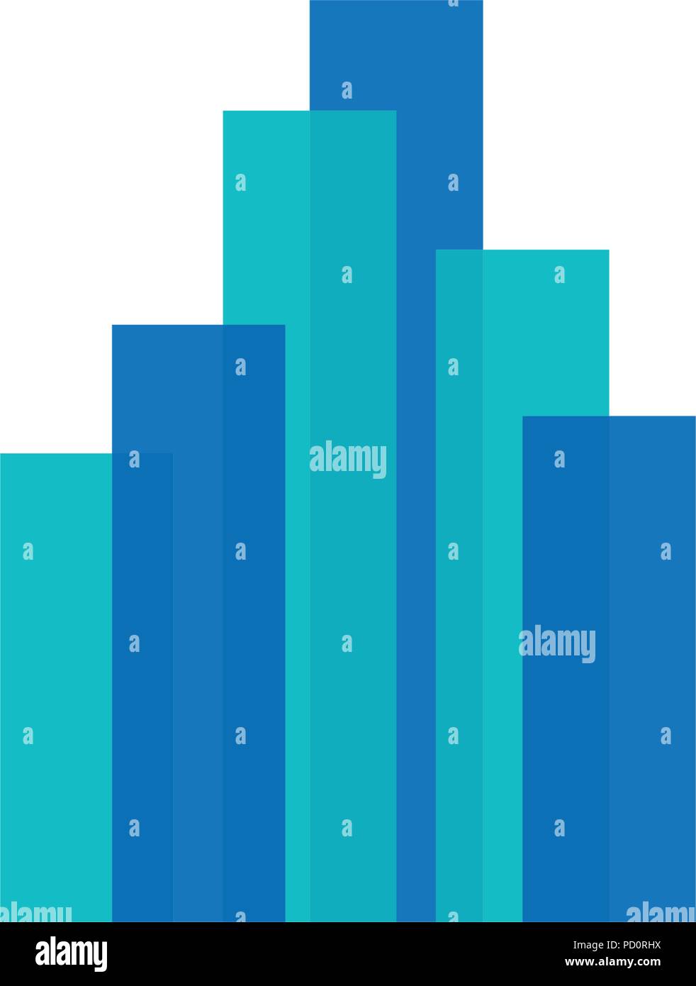 Blue city real estate building logo design concept vector Stock Vector