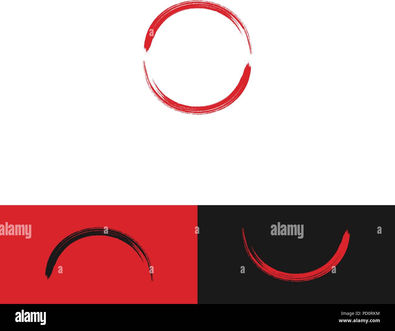 Ilustration of circle brush graphic template vector Stock Vector Image