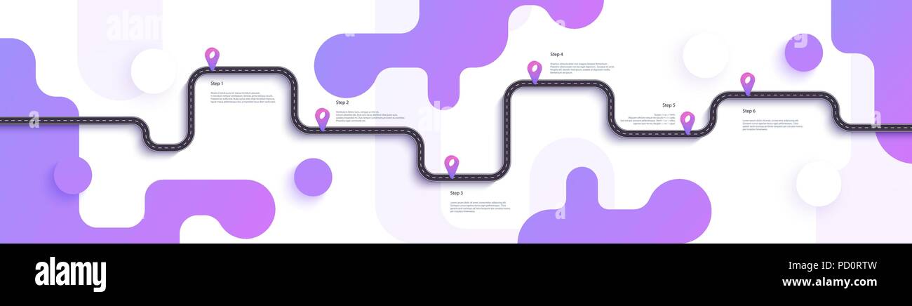 Multipe Routes Infographic Multiple lane business Stock Vector Images - Alamy