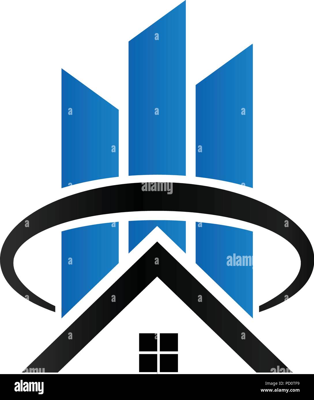 Sky Scrapper And House Logo Design Template Stock Vector Image Art Alamy