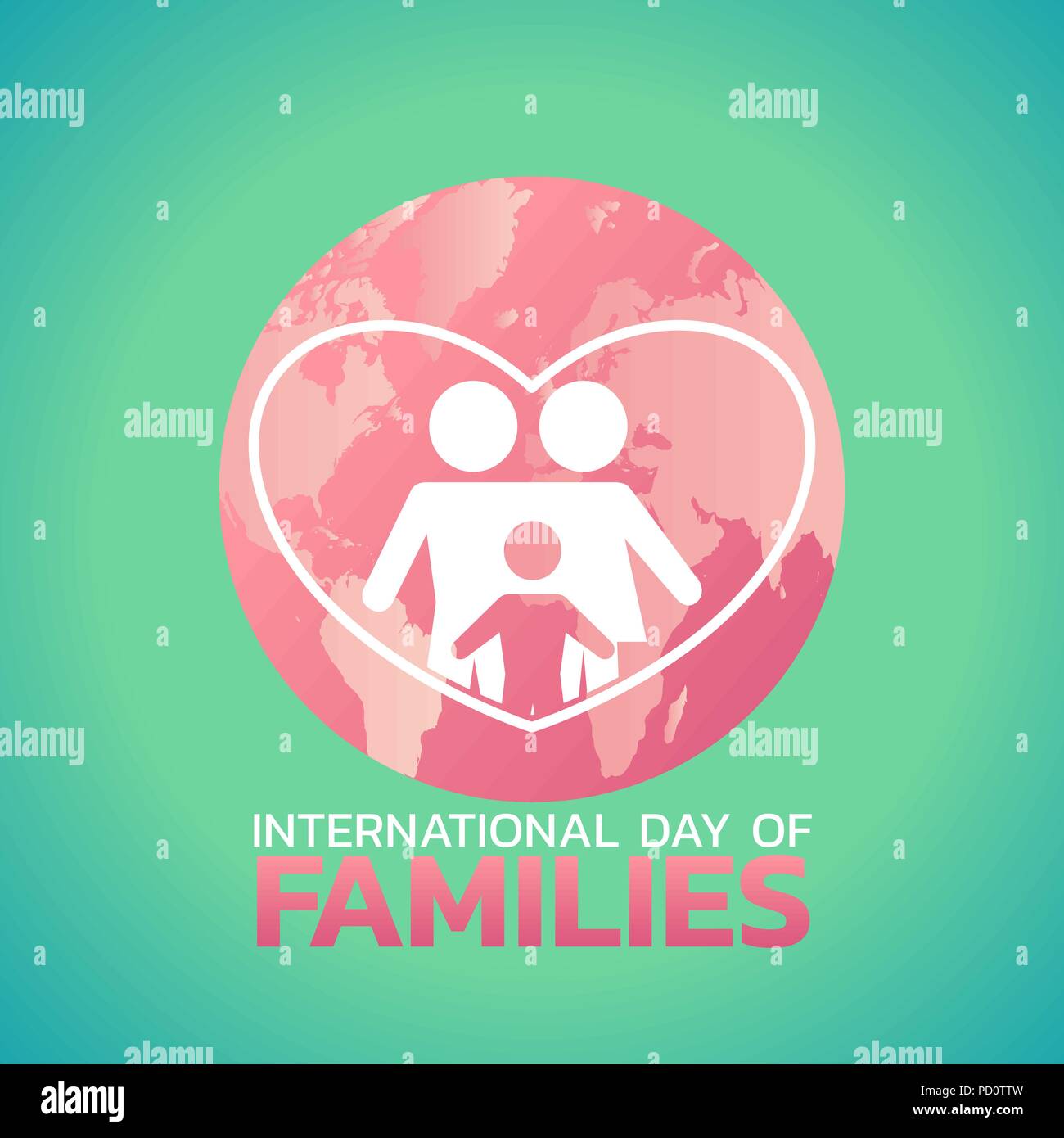 International Day of Families logo icon design, vector illustration