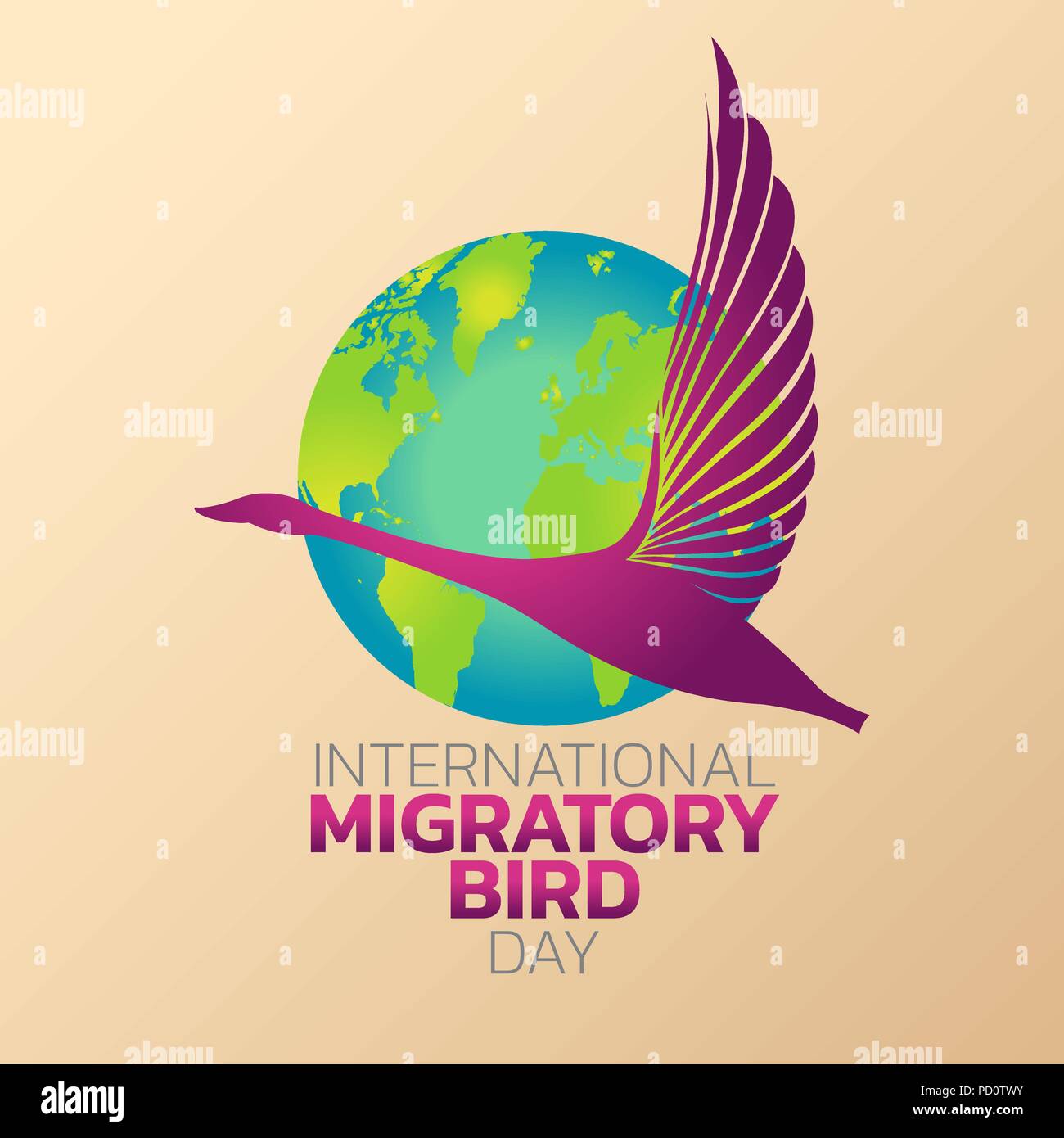 International Migratory Bird Day logo icon design, vector illustration