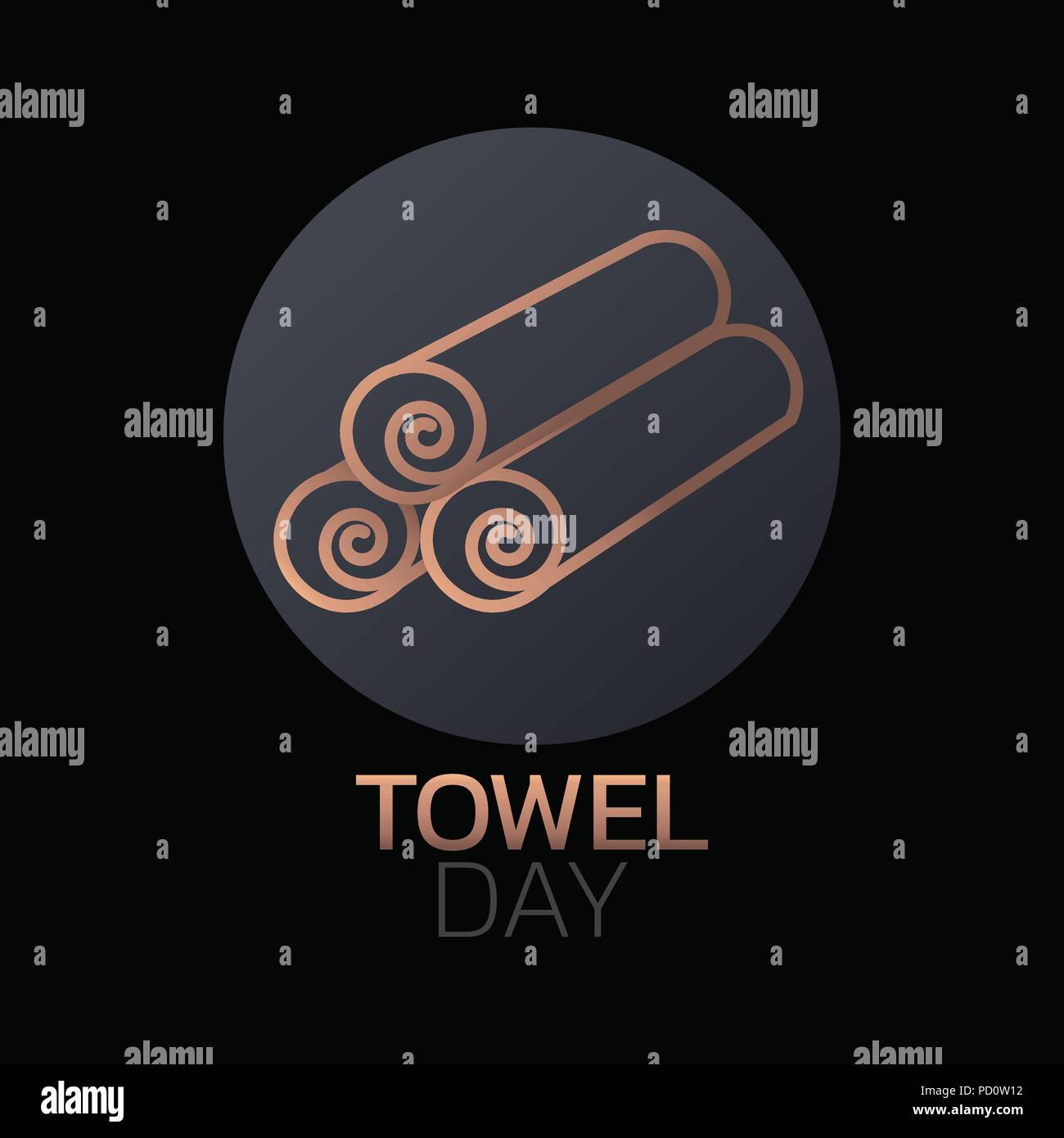Towel Day icon design, vector illustration Stock Vector