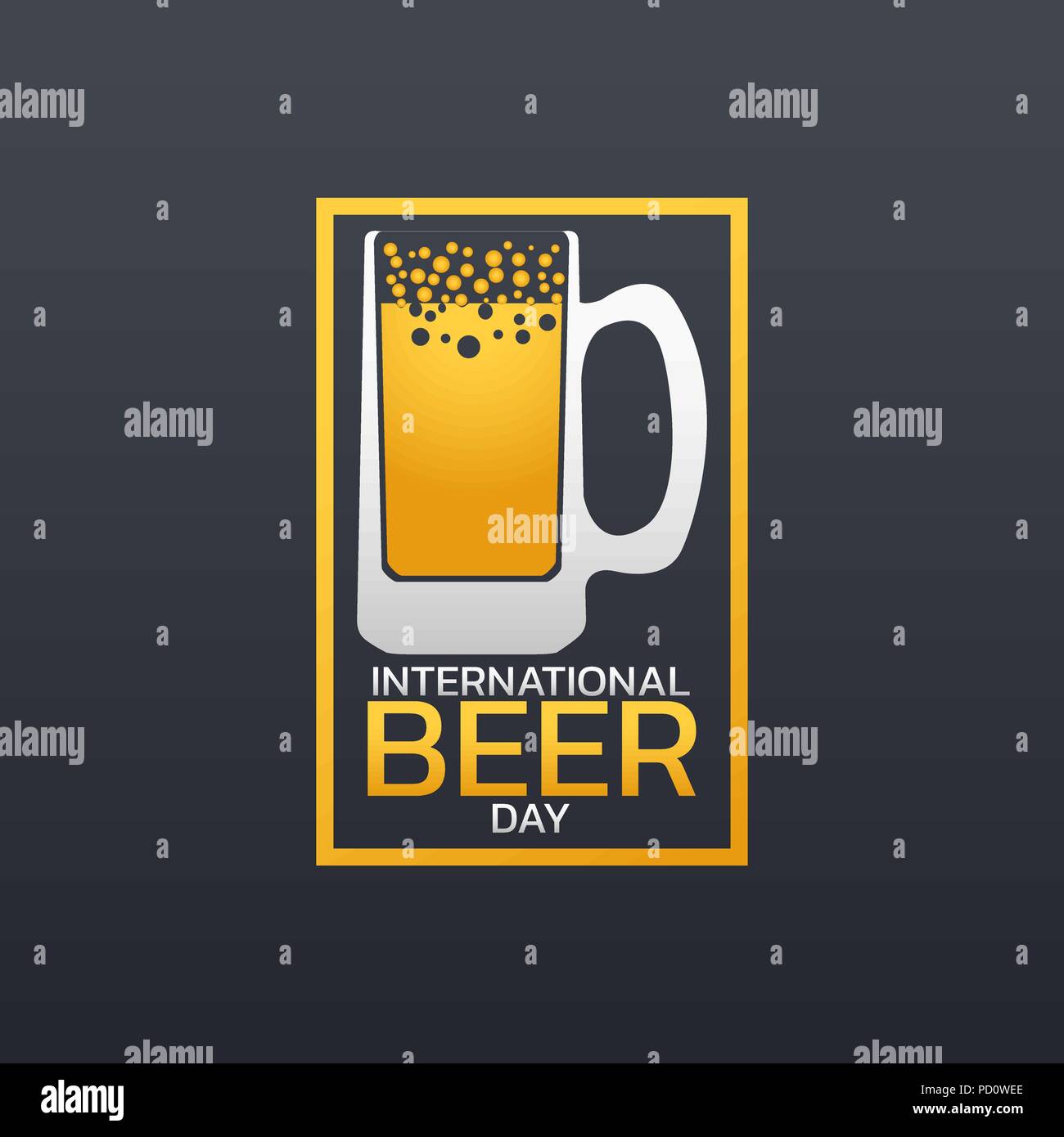 International Beer Day Vector illustration Stock Vector